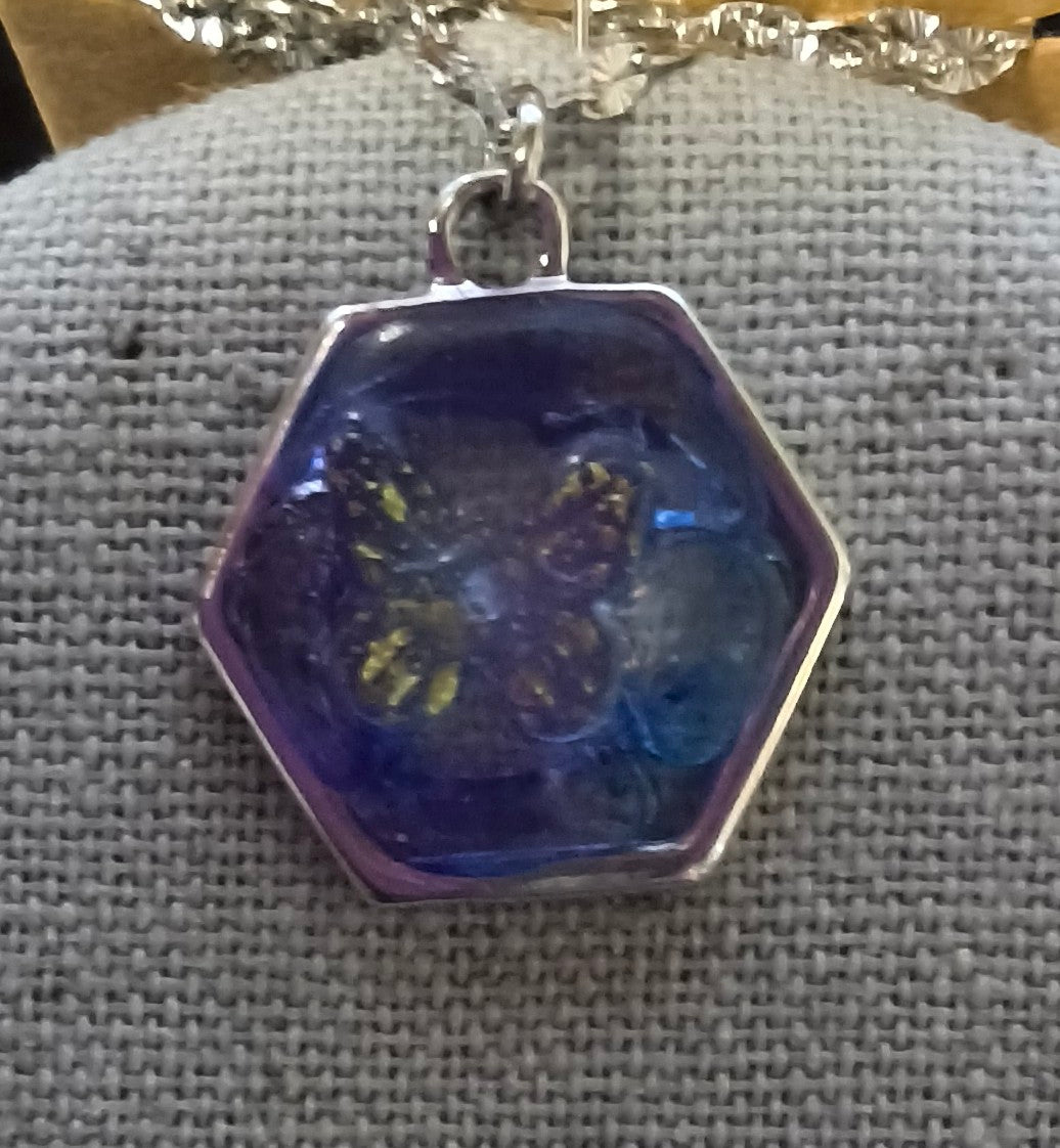 Open Bezel Resin Necklaces