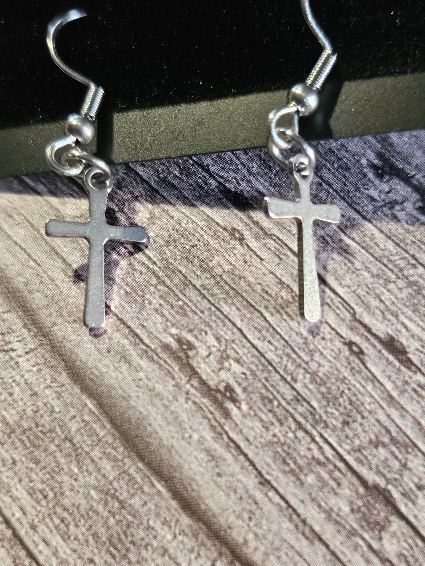 Stainless Steel Cross Earrings