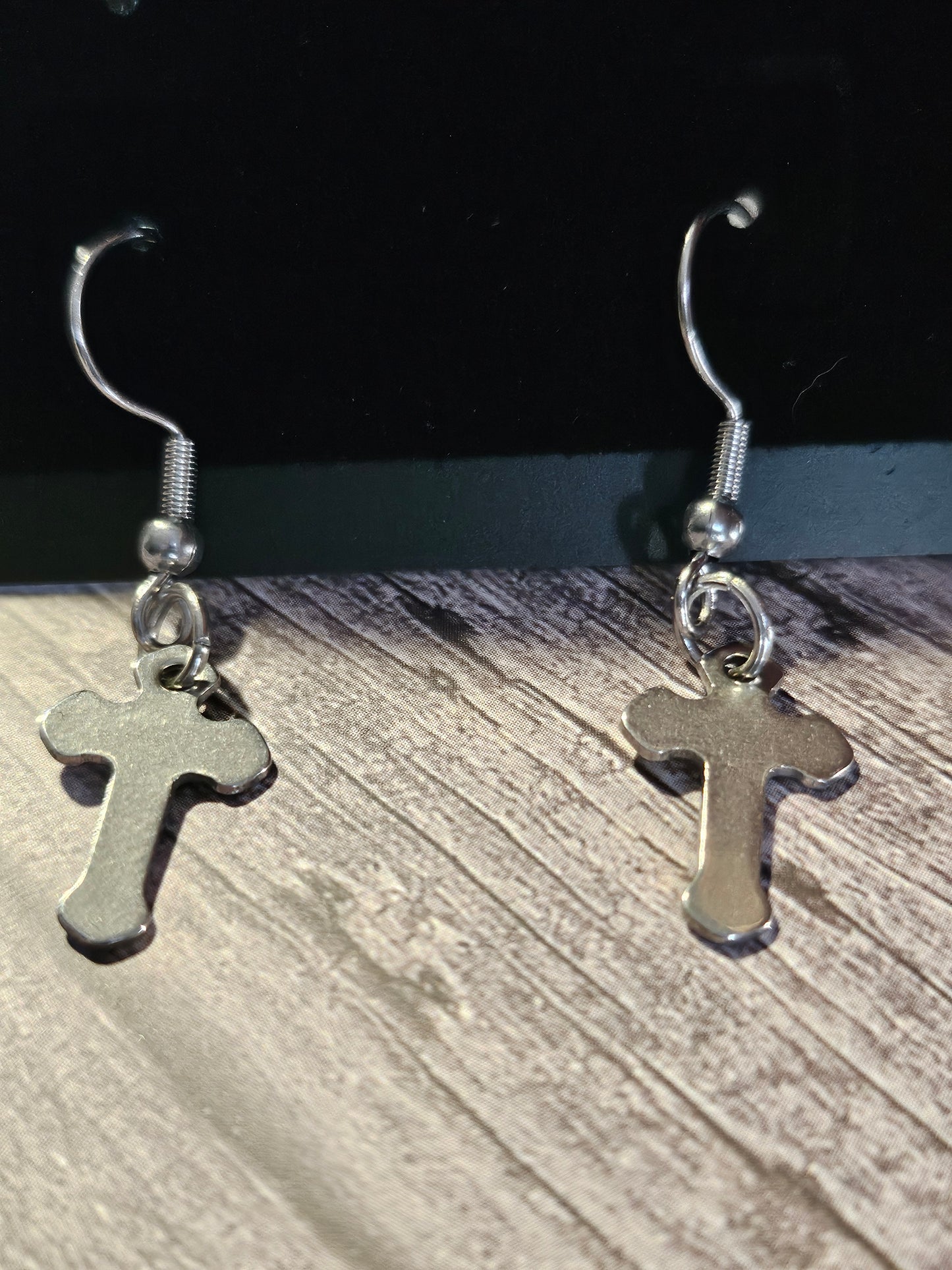 Stainless Steel Cross Earrings
