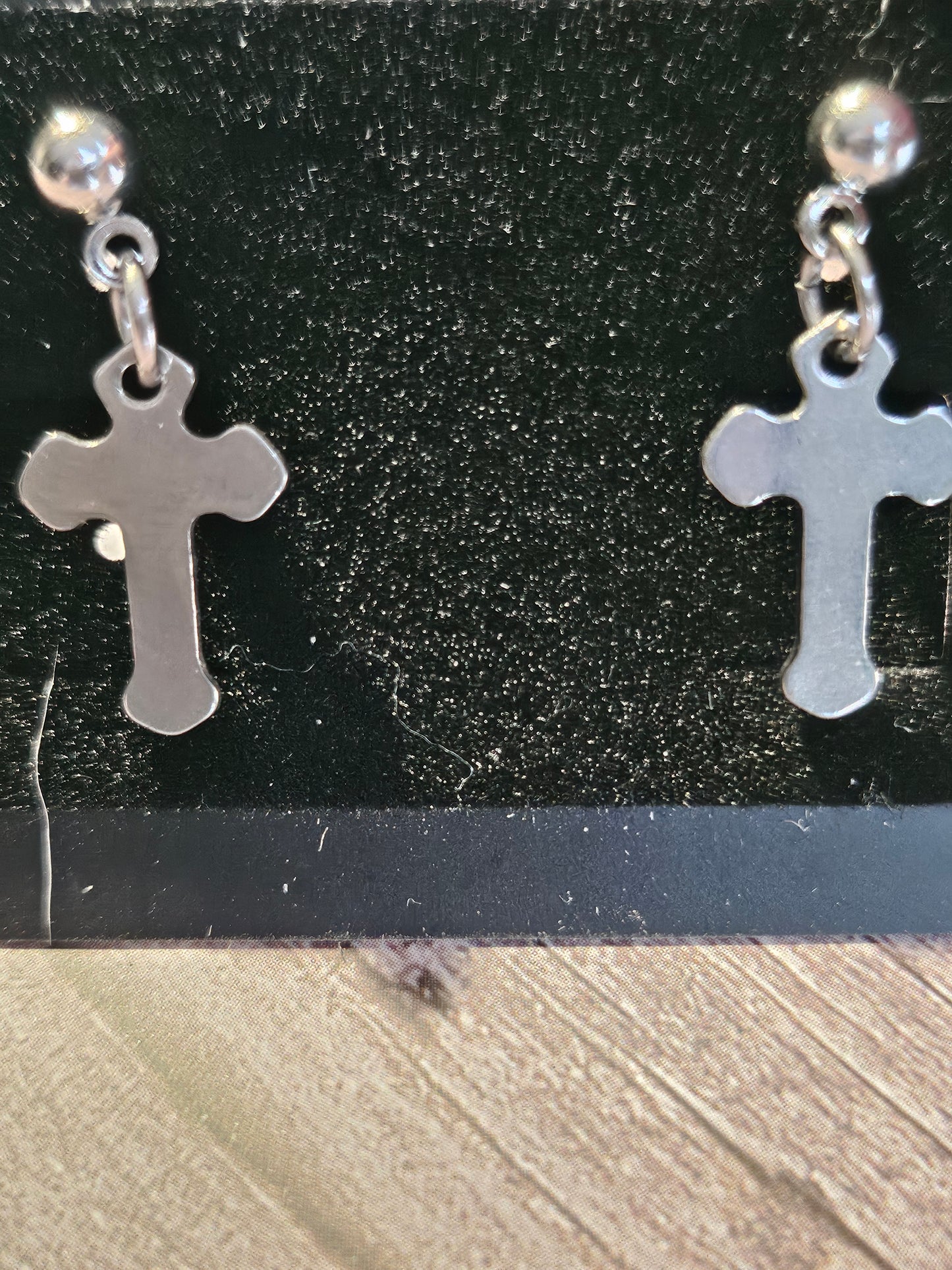 Stainless Steel Cross Earrings