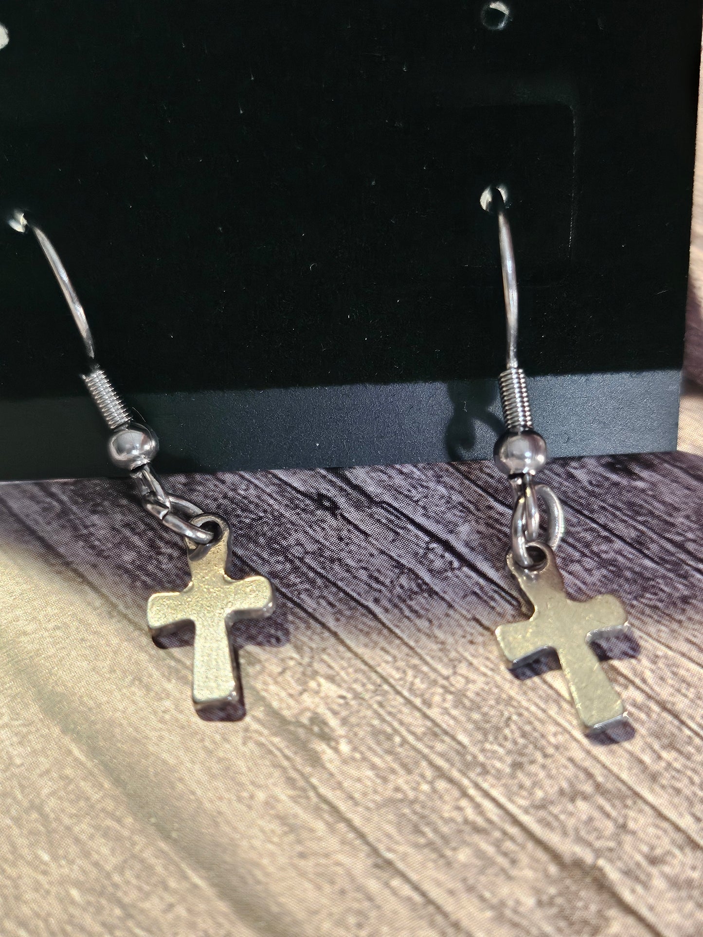 Stainless Steel Cross Earrings