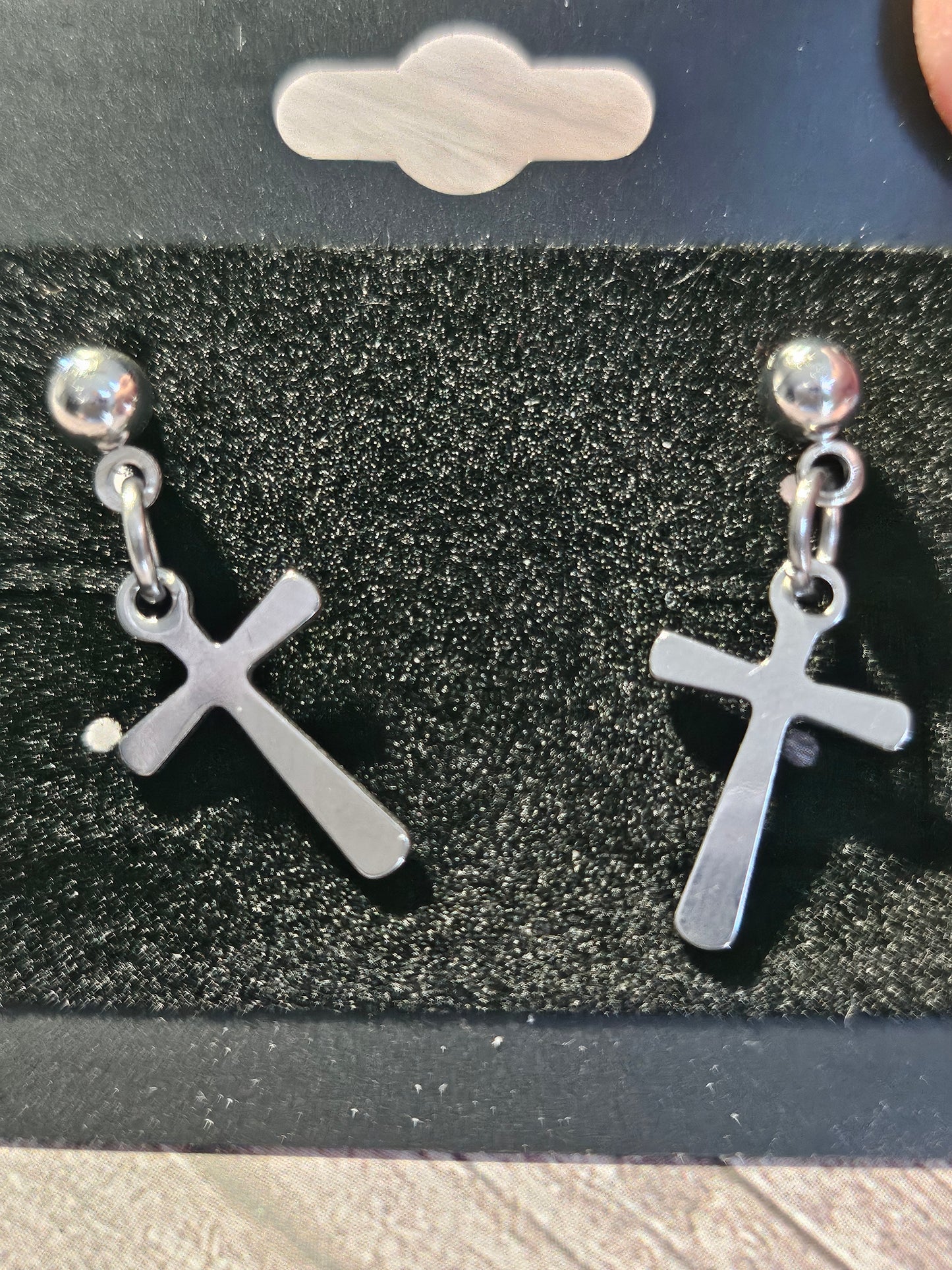 Stainless Steel Cross Earrings