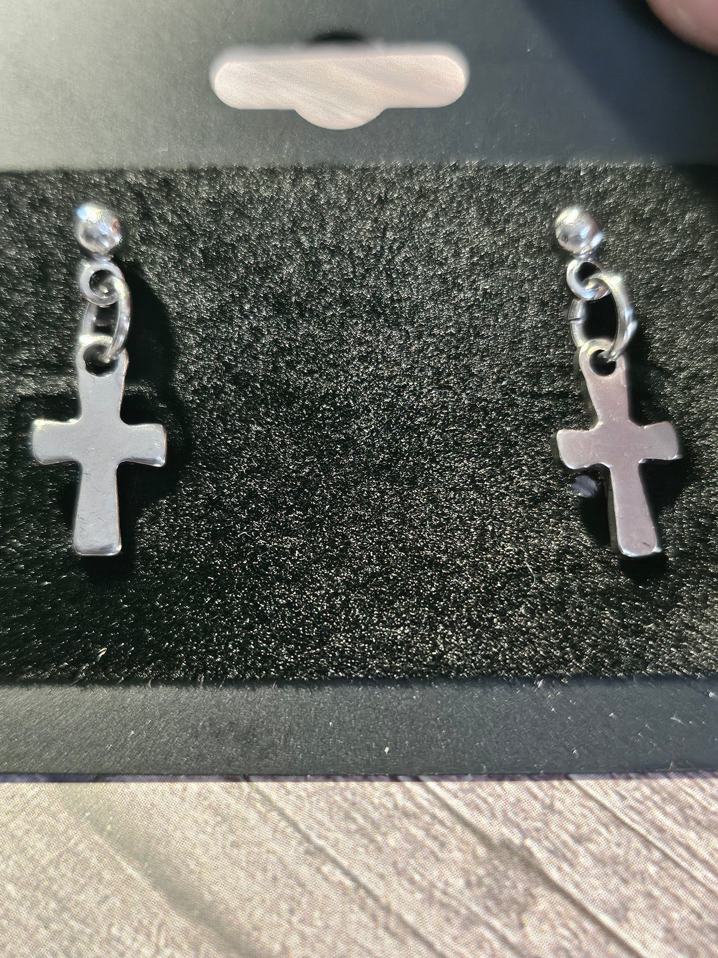 Stainless Steel Cross Earrings