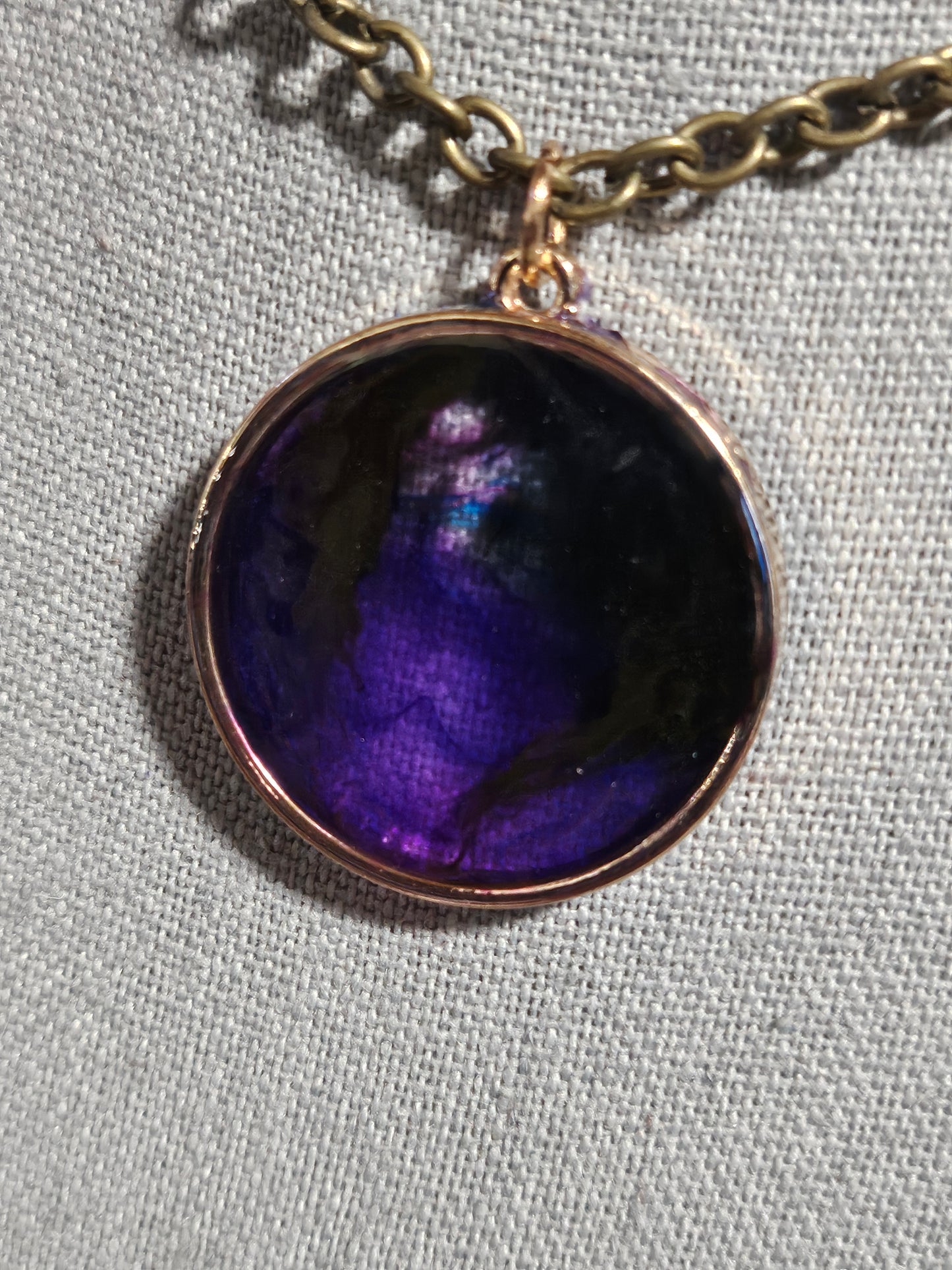 Open Bezel Resin Necklaces