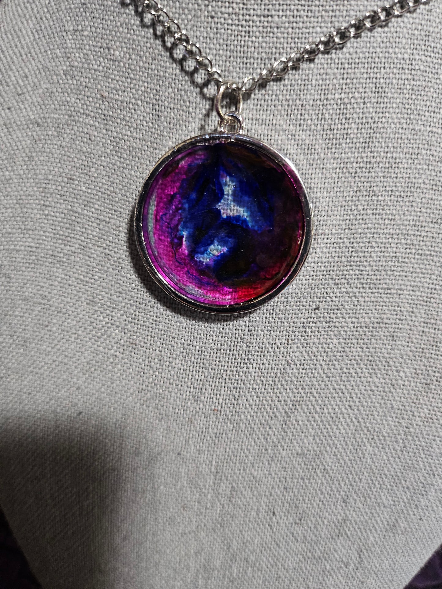 Open Bezel Resin Necklaces