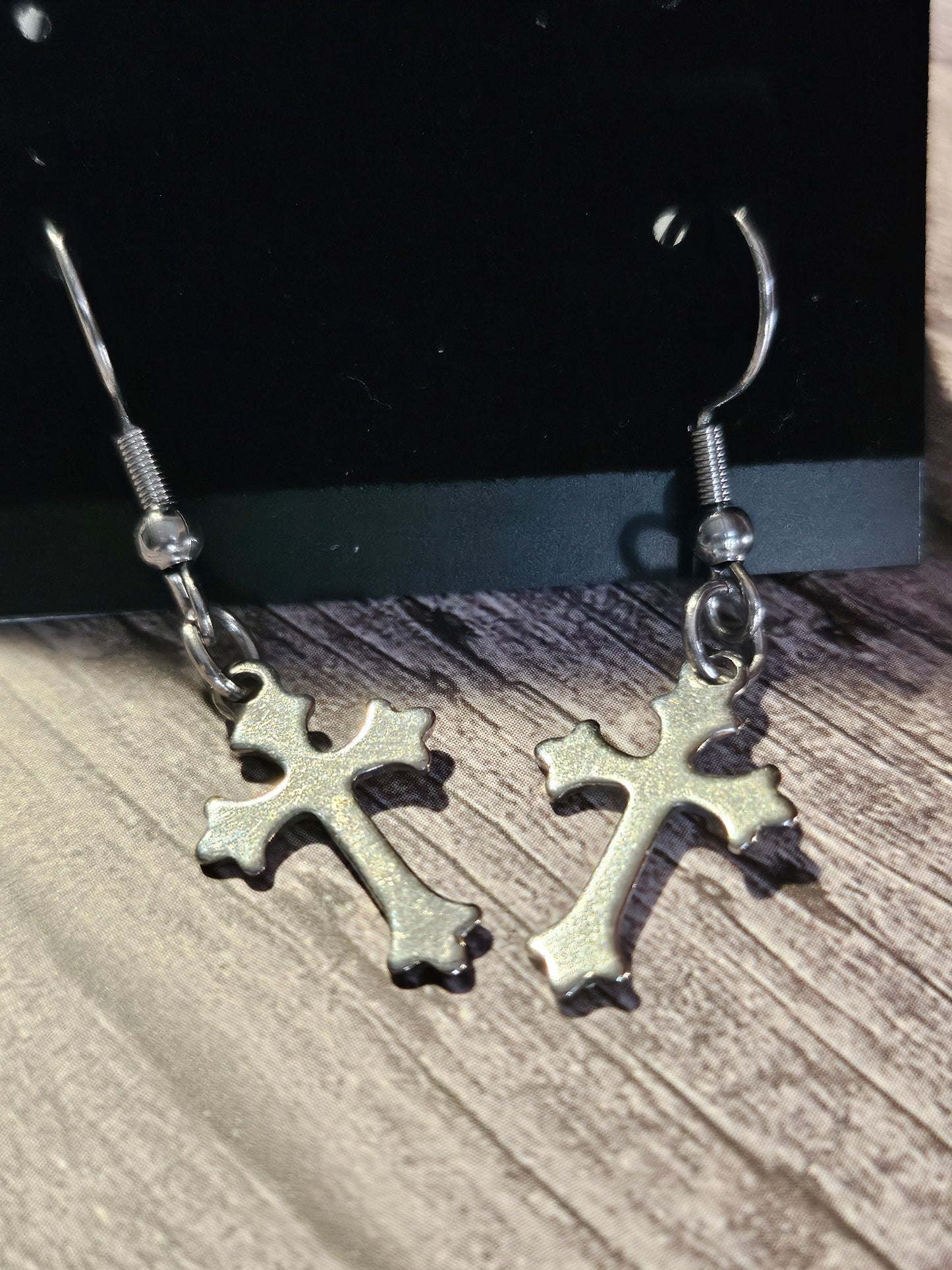 Stainless Steel Cross Earrings